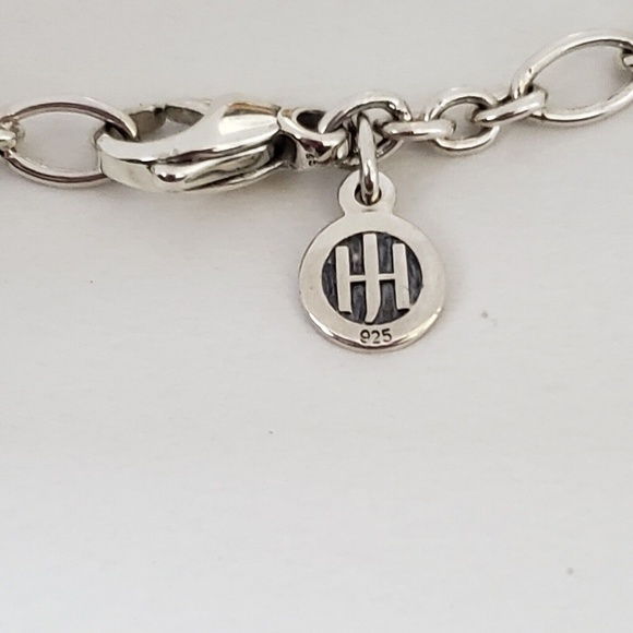 John Hardy 18K Yellow Gold Sterling Silver Palu Round Hammered Pendant N… - Picture 7 of 8